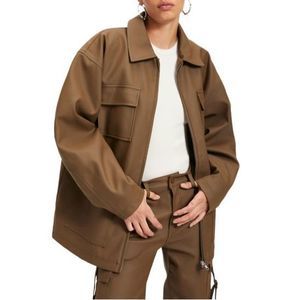 Good American Better Than Leather Oversized Chore Jacket - Size 3 (Large)
